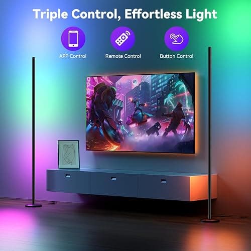 NAVYLOOK Modern Floor Lamp, Smart RGB LED Floor Lamp with App & Remote Control, 16 Million Colors & 200+ Scene Modes, Corner Lamp with Timer and Music Sync, Standing lamp for Bedroom Home Decor thumbnail 4