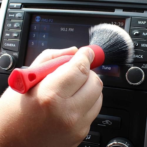 Detail Factory - TriGrip Ultra-Soft Detailing Brush Set - Scratch-Free Cleaning for Exterior, Interior Panels, Emblems, Badges, Gauges, Infotainment Screen - Red thumbnail 9