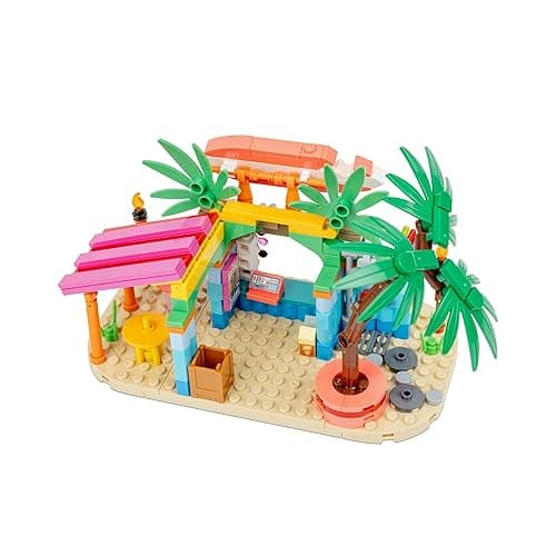 Brick Loot Mini City Beach Surf Shop Building Set – 248 Pieces Surfing Adventure Kit with Surfboards, Lifeguard Tower, and Accessories – Compatible with Lego, Creative Play for Kids Ages 6+ thumbnail 5