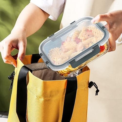 M MCIRCO 24-Piece Glass Food Storage Containers with Upgraded Snap Locking Lids,Glass Meal Prep Containers Set - Airtight Lunch Containers, Microwave, Oven, Freezer and Dishwasher thumbnail 8