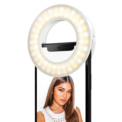 LITTIL Selfie One - Ring Light for Phone, iPhone, Android or Laptop | 3 Adjustable Light Modes | Rechargeable Batteries | Clip On Design | Perfect for Beauty, Influencers, Creators thumbnail 8