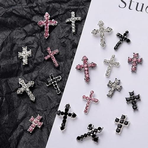 10 Pack/Set Kreuz Nagel Charms Legierung Für Edelsteine ​​Acryl Kunst Dekorationen Liefert Legierung thumbnail 9