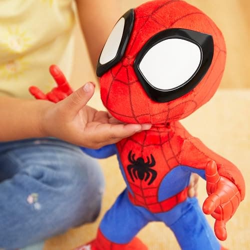 Spidey and his Amazing Friends Marvel Dance 'N Crawl Spidey, Interactive Plush Toy with 20 Phrases & Sounds, 2 Songs, Super Hero Toys for Kids 3 & Up thumbnail 9