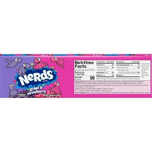 Nerds Candy, Grape & Strawberry, 1.65 Ounce Treat-Size Theater Candy Boxes (Pack Of 24) thumbnail 9