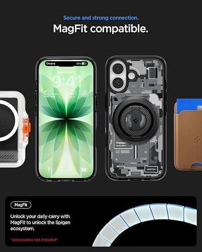 Spigen Ultra Hybrid MagFit Direct Digital Printing Case for iPhone 17 [Custom Design][Compatible with Magsafe] - Zero One Black thumbnail 5