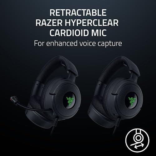 Razer Kraken V4 X Wired Gaming Headset: 40 mm Drivers - Cardioid Mic - Memory Foam Cushions - Chroma RGB Lighting - Type C & Type A Cable - for PC, Mac, PS5, Nintendo Switch, Steam Deck, Smartphone thumbnail 3