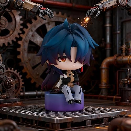 Blade Bahomu Anime Figure, Cute Owlberts Reception Room Series Chibi Figure for Honkai Star Rail, Collectable PVC Figures for Birthday Gifts (Blade) thumbnail 2