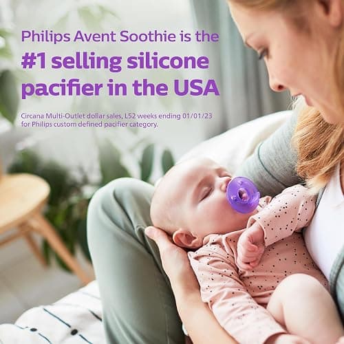 Philips AVENT Soothie Pacifier, Blue, 0-3 Months, 4 Pack, SCF190/43 thumbnail 6