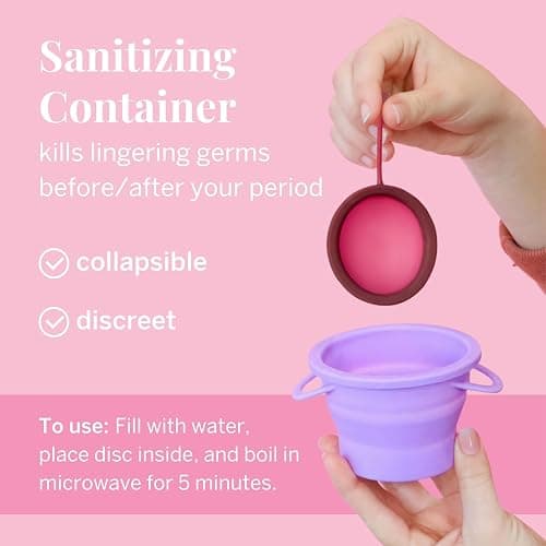 Pixie Menstrual Disc Kit for Feminine Care - Pixie Discs are Designed to Remove Like Tampons - 100% Medical-Grade Silicone - Best Period Disc Starter Kit - Proven to Become A Successful Disc User thumbnail 6