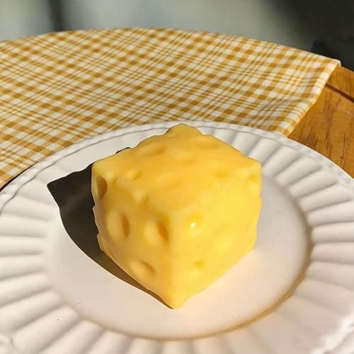 2026 New Yellow Big Cheese Squishy, Soft Novelty Squeeze Cheese, Rebounding Jumbo Squishy-Cheesess Stress & Anxiety Relief Fidget Gift for Adults (4.33in) (Square Cheese) thumbnail 2