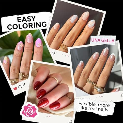 UNA GELLA Extra Short Almond Nail Tips Full Cover 216PCS Gel Nail Tips Short Almond Shaped Nails Tips Soft Gelly Gel Clear Fake Nails Tip for Acrylic Nail Tip Soak Off Home DIY Salon Nails 12 Sizes thumbnail 3