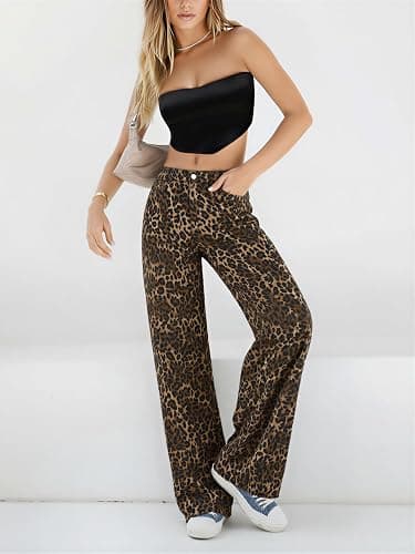 EMMIOL Women's 2026 Wide Leg Jeans Distress Mid Waist Denim Pants Vintage Y2K Trousers thumbnail 2