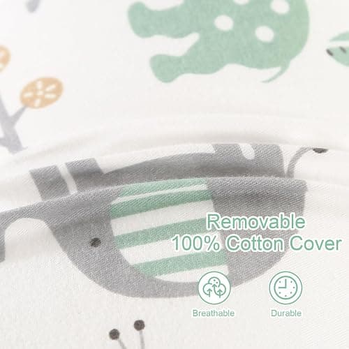 JOVELL Nursing Pillow, Ergonomic Baby Support Pillow Feeding Pillows Nursing Essentials for Bottle and Breastfeeding, Fiber Fill And Removable Cotton Breastfeeding Cover (Cute Animals, Small) thumbnail 7