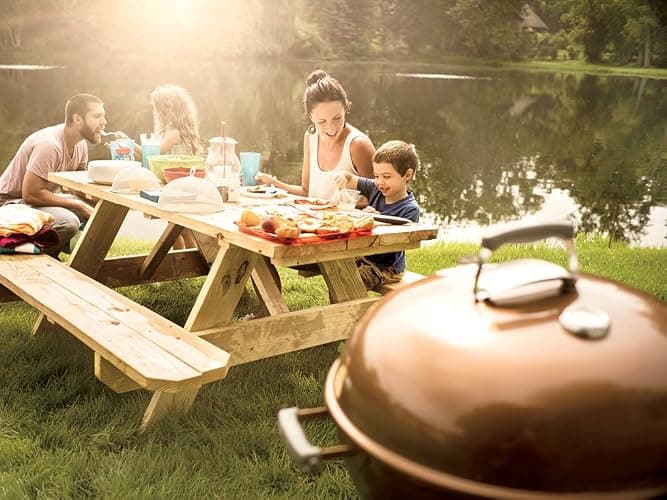 Weber Original Kettle Premium Charcoal Grill for Outdoor Cooking and Barbecue, 22-Inch, Copper thumbnail 16
