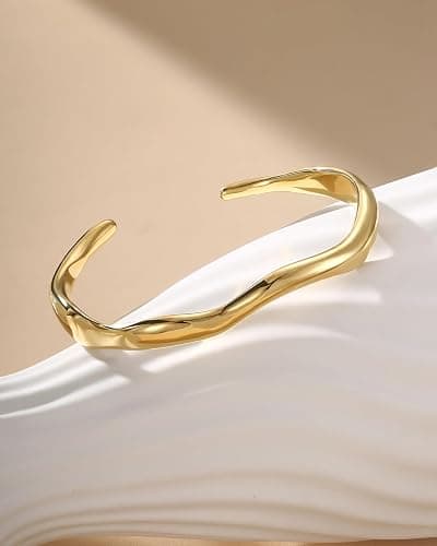 YADOCA Armreif Gold Armband Damen Gold Armband, 14K Gold Edelstahl Armkette Goldene Damen Armbänder Damen Schmuck Valentinstag für Sie Frauen thumbnail 6