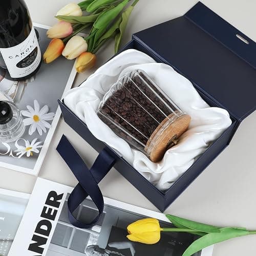 Geschenkbox,GeeRic Verpackungswelt Geschenk-Box mit Deckel 22 * 16 * 8.8cm Premium Geschenkbox mit Magnetverschluss und Geschenkband für Feiertage Hochzeit thumbnail 7
