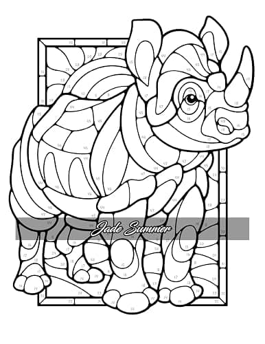 Color by Number Animals: Adult Coloring Book with Cats, Dogs, Birds, Butterflies, Horses, Sloths, and Many More for Stress Relief and Relaxation thumbnail 30