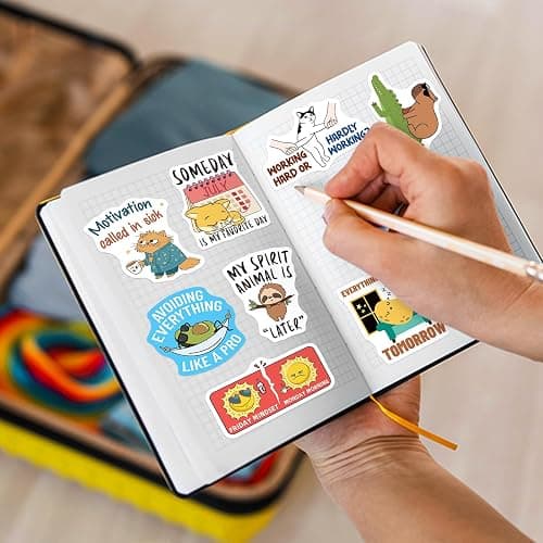 zheyistep 200PCS Funny Procrastination Stickers, Meme Stickers for Adults, Sarcastic Quote Vinyl Sticker Pack for Laptop Water Bottle Phone Case Journal Helmet thumbnail 7
