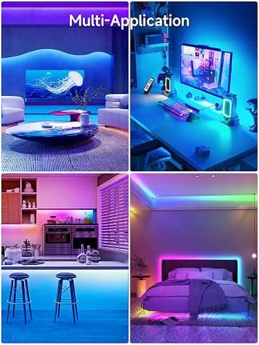 KANTUTOE LED Lights for TV, 16.4ft TV LED Backlight for 45-75in, RGB TV Backlight Behind Strip with Music Sync, Bluetooth APP and Remote Control Strip Lights USB Powered for Bedroom, Gaming thumbnail 6