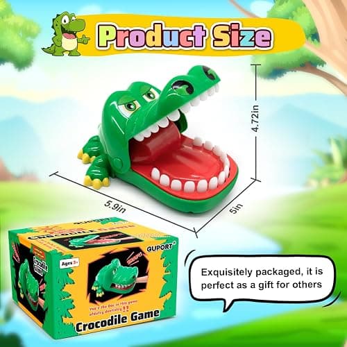 Upgraded Crocodile Teeth Dentist Game For Kids, Alligator Push Teeth Down, Funny Board Game thumbnail 3