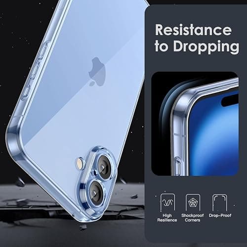 Shamo's Clear TPU Case for iPhone 17 – with Camera Protection, Ultra Slim, Shockproof, Anti-Yellowing, Scratch-Resistant, Wireless Charging Compatible, Enhanced Grip (for iPhone 17) thumbnail 7