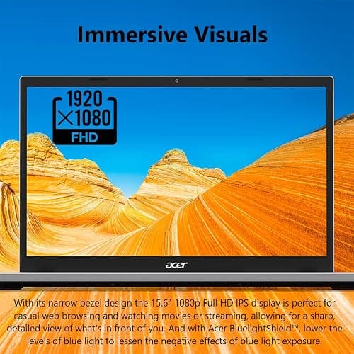 Acer Aspire Go 15 AI Ready Laptop | 15.6" FHD (1920 x 1080) IPS Display | Intel Core 3 Processor N355 | Intel Graphics | 8GB DDR5 | 128GB UFS | Wi-Fi 6 | Windows 11 Home in S Mode | AG15-32P-39R2 thumbnail 11