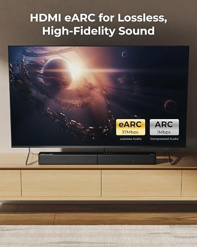 ULTIMEA 5.1ch Soundbar with Dolby Atmos, Sound Bar with Subwoofer for Smart TV, Home Theater Surround Sound System for TV, 300W Adjustable Bass Boost, App Control, BT 5.4, Poseidon M60 (2025 Model) thumbnail 8