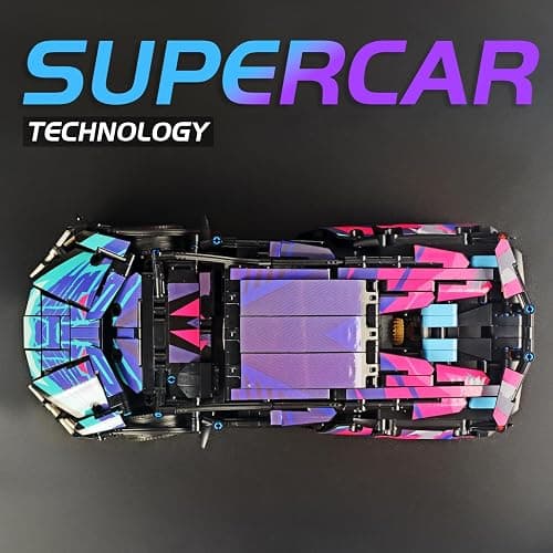 MOCBROPCS STEM Building Car, 1:14 Building Blocks and Construction Toy, Collectible Super Technical Lambo Cars, Gifts for 8-16 Year Old Boys and Adults (1314 pcs) thumbnail 5
