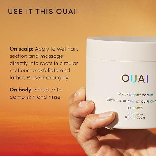 OUAI Scalp & Body Scrub, St. Barts - Exfoliating Body Scrub with Sugar & Coconut Oil Blend for Smooth, Moisturized Skin - Gentle Scalp Exfoliator for Removing Product Build Up (8.8 Oz) thumbnail 7