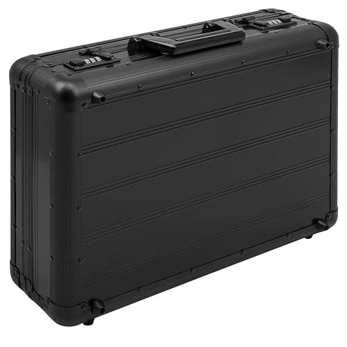 anndora Aktenkoffer Alu schwarz Attaché Koffer DIN A4 | Mit Zahlenschloss, Abschließbar, abwaschbar thumbnail 2