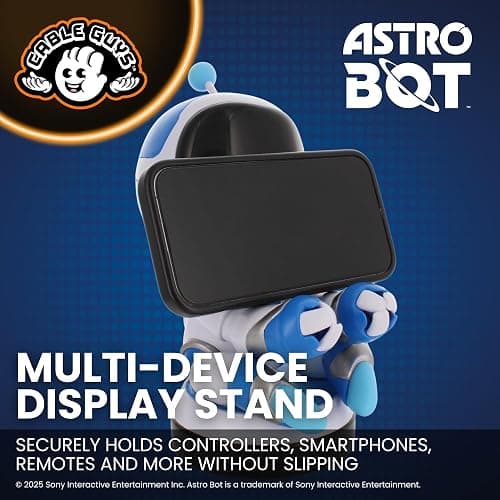 Cableguys Astro Bot Controller Holder & Phone Stand - Gaming Setup Accessories for Desk and Game Room, Controller Stand Compatible with Xbox, PlayStation & Most Standard Game Controllers thumbnail 4