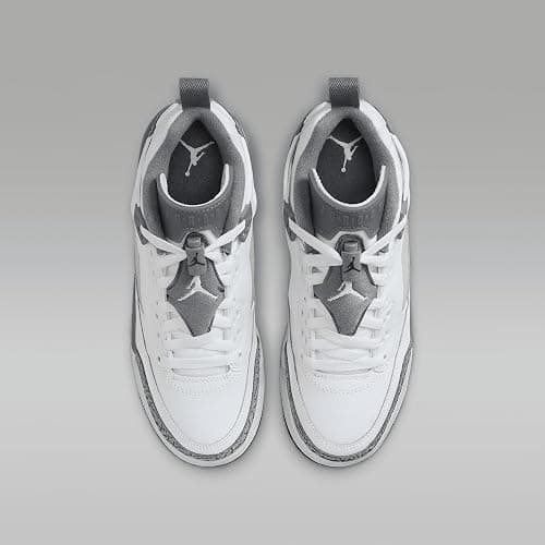 Jordan Spizike Low Big Kids' Shoes (FQ3950-102, White/Anthracite/Wolf Grey/Cool Grey) thumbnail 4