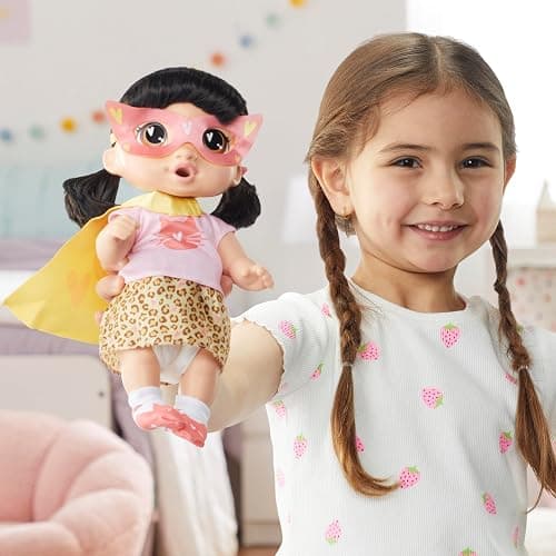 Baby Alive Super BFF Katie Kat Black Hair Dress Up Baby Doll Playset, 11 Inches, Toys for 3 Year Old Girls & Boys & Up (Amazon Exclusive) thumbnail 7