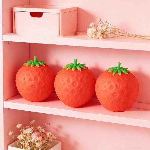 Giant Strawberry Squishy Jumbo, Squeezy Strawberry Stress Ball, Jumbo Squishy Strawberry Fidget Adults, Squishy Toys Large Strawberry, Party Favor Slow Rise Pressure Release Toy (3.14 x 1.96 in) thumbnail 7