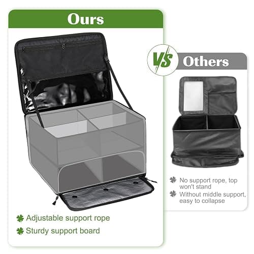 BAIXIXIG Golf Trunk Organizer, Waterproof Car Golf Locker with Separate Ventilated Compartment for 2 Pair Shoes, Golf Storage for Balls, Tees, Cap, Clothes, Gloves, Accessories, Gifts for Men, Women thumbnail 6