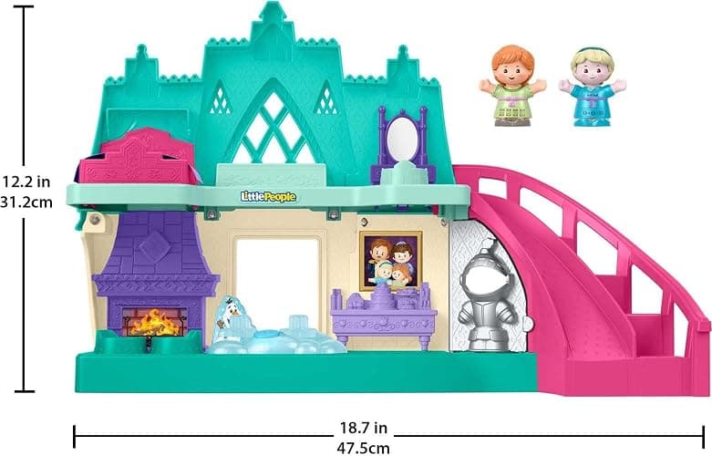 Fisher-Price Little People Disney Frozen Arendelle Castle Playset | Anna & Elsa Figures Included, Lights & Sounds for Pretend Play, Toddler Toy for Kids Ages 18+ Months thumbnail 2