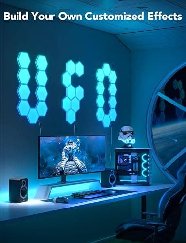 Govee Glide Hexa Light Panels, RGBIC Hexagon LED Wall Lights, Wi-Fi Smart Home Creative Wall Lights with Music Sync, Works with Alexa Google Assistant for Indoor Gaming Decor, 10 Pack thumbnail 4