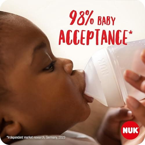 NUK Perfect Match Baby Bottles Set | 0+ Months | Adapts to Baby's Palate | Temperature Control | Anti Colic Vent | 150 ml | BPA-Free | Small Silicone Teat | Rainbow | 4 Count thumbnail 3