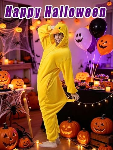 AOIVBT Unisex Adult One Piece Halloween Costume, Men Women Animal Onesie Pajamas thumbnail 4
