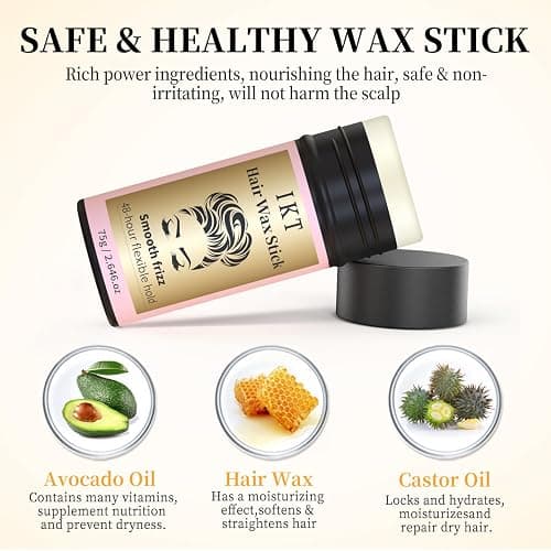 Hair Wax Stick, Wax Stick for Hair Slick Stick, No Spices, Easy to Absorb (1 Pack) thumbnail 6