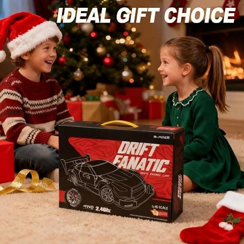 PANKQQ RC Drift Car, 1:16 Scale Drifting RC Cars, 2.4GHz 4WD RC Race Car, 40km/h High-Speed Remote Control Drift Car Vehicle, Racing Sport Toy Ideal Gift for Boys Girls Kids-2 USB Batteries (Purple) thumbnail 3