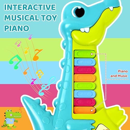 Marstone Toddler Toys for 1 2 Year Old Boy Gift: Baby Musical Toys 12-18 Months, Educational Learning Piano Guitar for Baby 1-3 with Animals and Sounds, 1st First Birthday Gifts for Kids, Girls thumbnail 4
