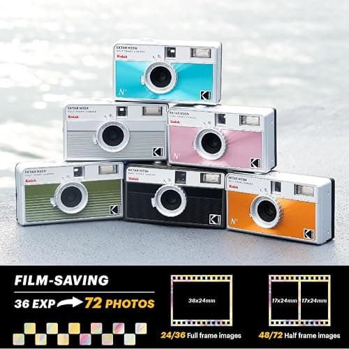 Kodak Ektar H35N Half Frame Film Camera, 35mm, Reusable, Focus-Free, Bulb Function, Star Filter, Coated Lens(Film & Battery not Included)(Glazed Pink) thumbnail 9