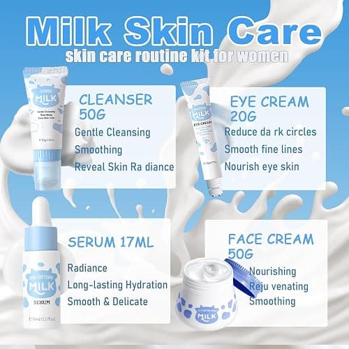 Milk Skin Care for Kids Teens Birthday Christmas Gifts - Girls Skin Care for Kids Age 8-12 - skin care for Teens 10-12 -Skincare for Girls 10-12 - Skincare Set for kids 8-9 - Gifts for Teenage girls thumbnail 2