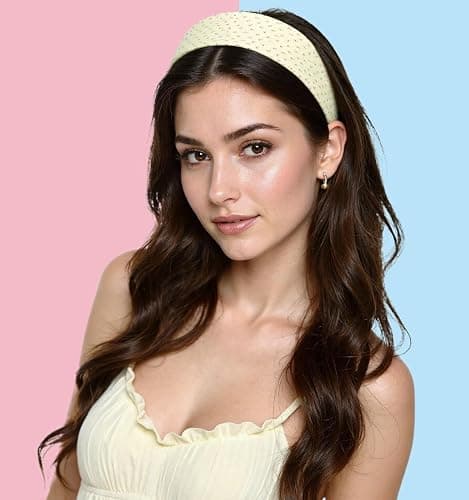 Zupro 6 PCS Fashion Women's Headbands Girls' Holiday Hair Bands Short Hair Hair Accessories- Floral Heart Stripe Print Rustic Style Patterns - Non-Slip Stretchy Soft for Yoga, Fitness, Daily Use. thumbnail 8