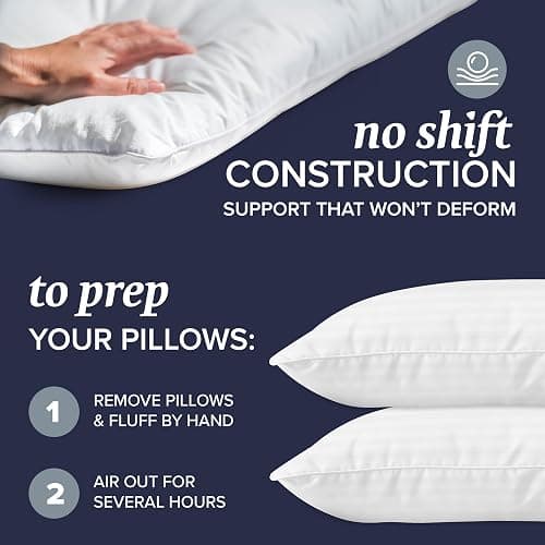 Beckham Hotel Collection Bed Pillows Standard/Queen Size Set of 2 - Original Soft Down Alternative Pillow for Sleeping - Soft Support for Back, Stomach or Side Sleepers thumbnail 2