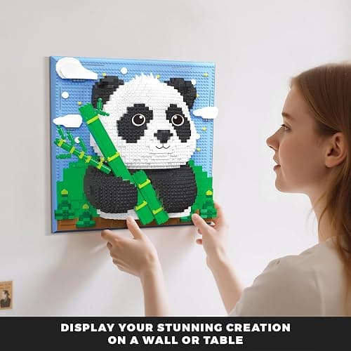 Loyratche Panda Animal 3D Wall Art Micro Mini Building Blocks Set, Unique Home Wall Decor or Table Display Ideal Birthday Toy for Adults thumbnail 7