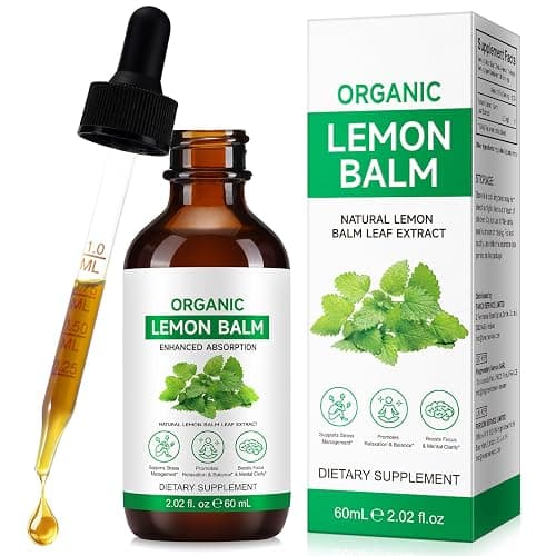 Lemon Balm Tincture Alcohol-Free, Natural Lemon Balm Leaf Extract Drops, Vegetable Glycerin Base, Fast-Absorbing, 2.02 fl.oz - Image 1