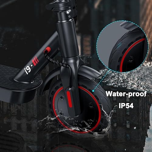 iScooter Electric Scooter, 8.5-10" Tires 30-50KM Range 350-500W Motor Fast Electric Scooter for Adults with APP Control,Multiple Speed Modes, Electronic & Disc Brakes,Foldable Portable E-Scooter - i9(8.5" Tires-30KM) thumbnail 8