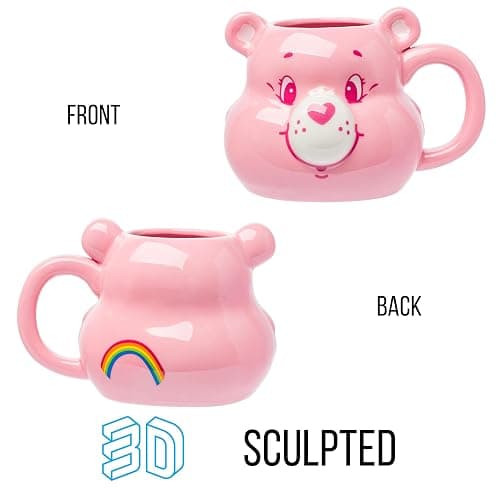 Silver Buffalo Care Bears Cheer Bear Ceramic 3D Sculpted Mug, 20 Ounces thumbnail 4